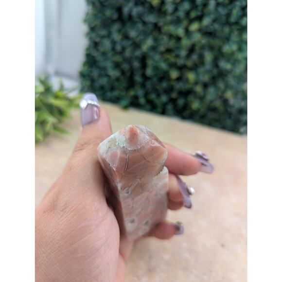 Pink Petal agate cotton candy agate tower quartz  crystal druzy girly witch - Picture 6 of 6